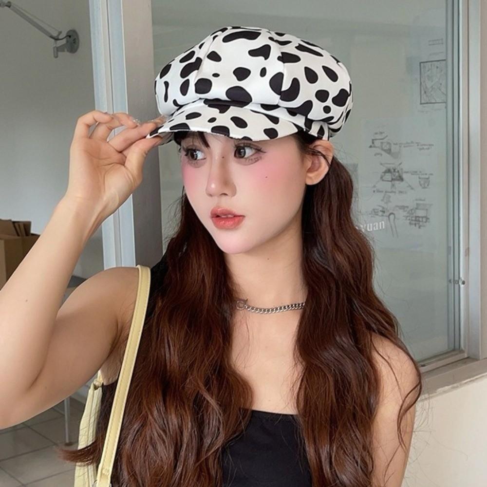 Y2K Women Beret Spot Peaked Cap Cute Painter Hat  Girl