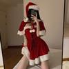 Fun Underwear Winter New New Christmas Slim Drawstring Sleeveless Pullover High Waist Short Skirt Women's Suit