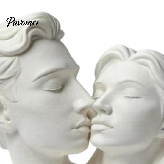 Couple Kissing Statue 3D Printed Hugging Statue, Modern Minimalist Art Sculpture Artistic Bust for Home Desk Shelf, Romantic Decor Ornament,