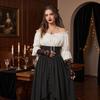 Damen Spitzen-Zweiteiler-Set (Oberteil und Rock) für Halloween-Kostüm