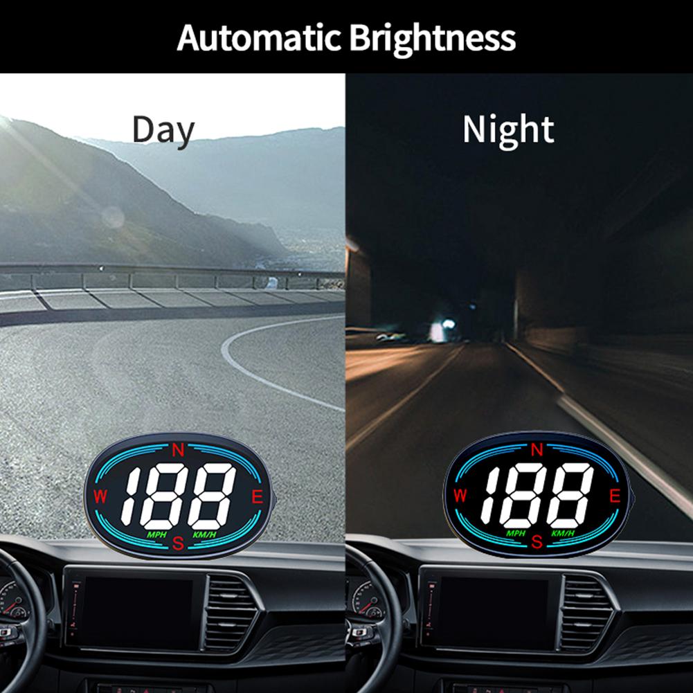 Over-Speed Reminder Speed Real Time Display MPH KM/H Speed Gauge Dual Modes Car Digital Speedometer for Car Trucks Motorcycle