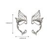 Butterfly Fairy Ear-Clips Wrap Around Elf Ear Cuffs Halloween-Cosplay Earrings