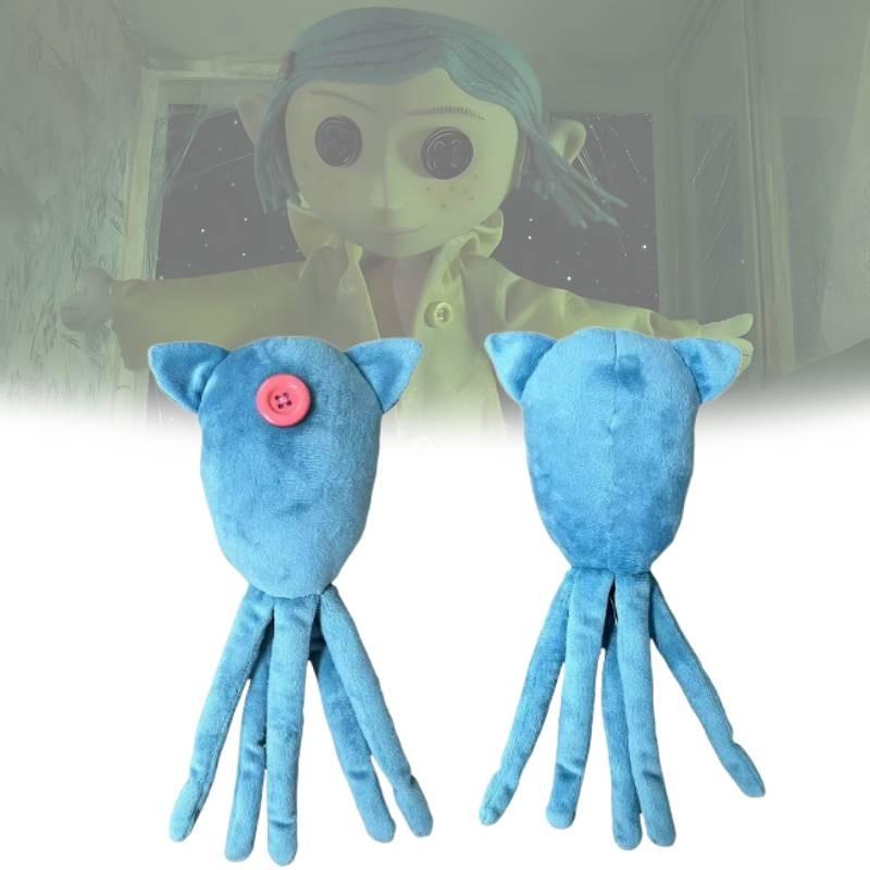Entzückende Coraline Tintenfisch Plüschpuppe mit weichem Kristall-Samtmaterial für Kinder