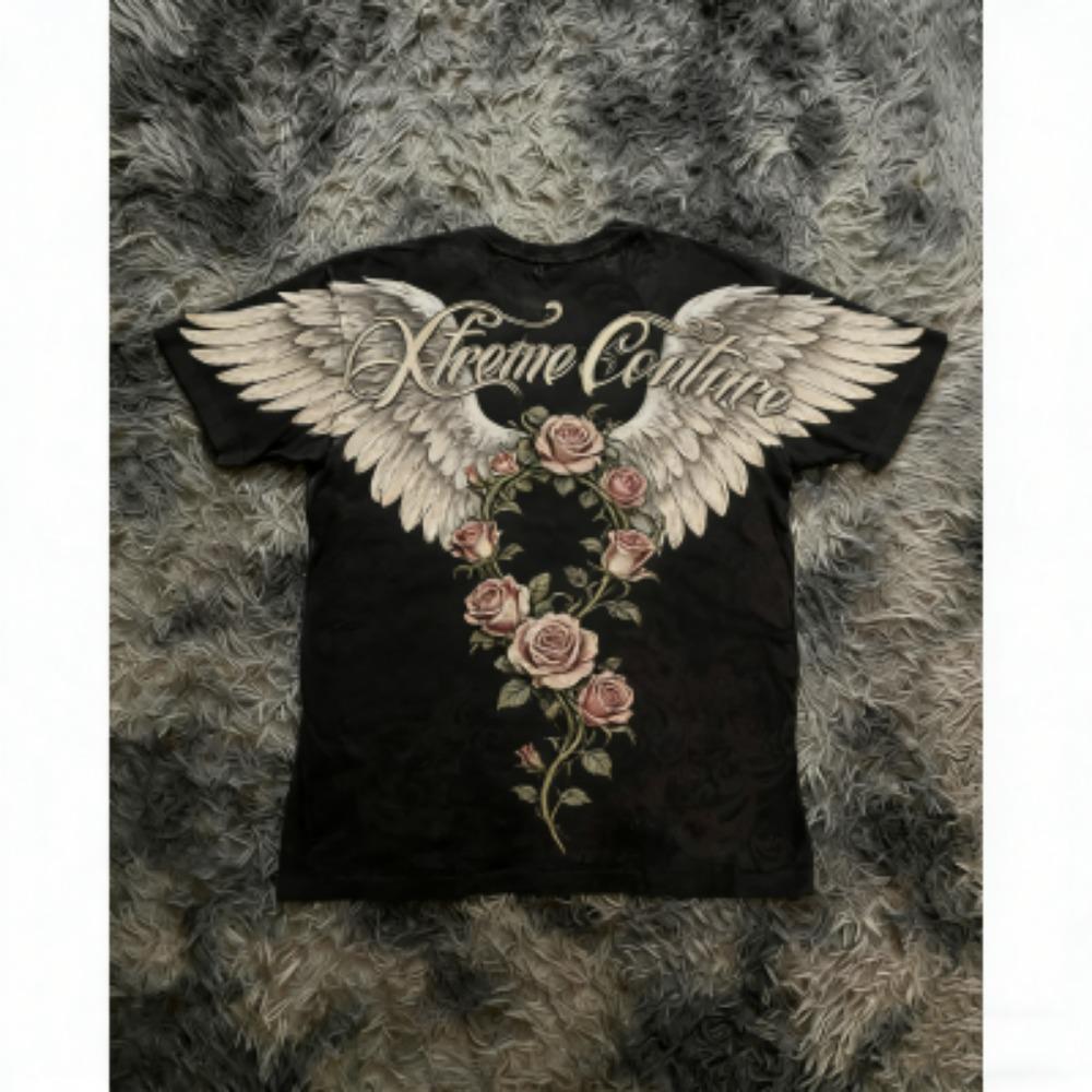 

Summer Kids T-shirt Vintage Skull Wing Print Tees Comfortable Round Neck T-shirt Outdoor Street Style Top Casual Boy and Girl s Clothing 100