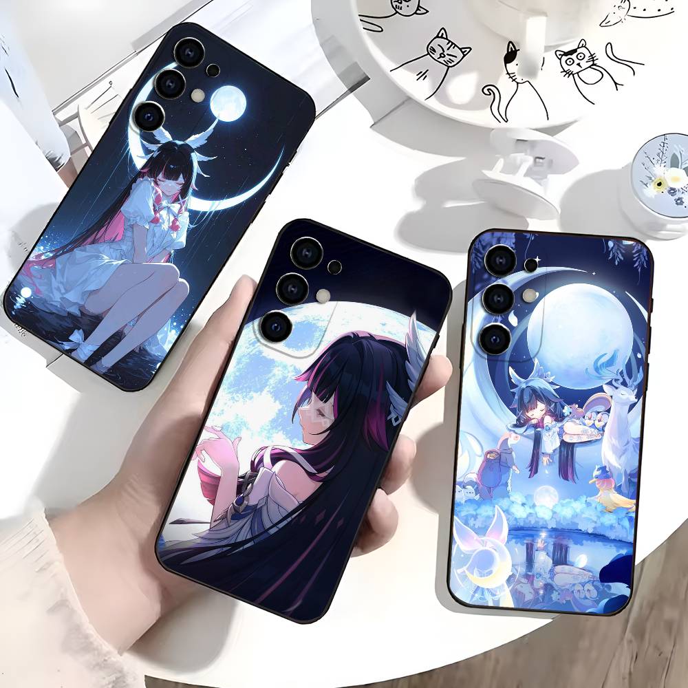 C-Columbina G-Genshin I-Impact Phone Case For Samsung S25,S24,S21,S22,S23,S30,Ultra,S20,Plus,Soft Silicone Black Cover