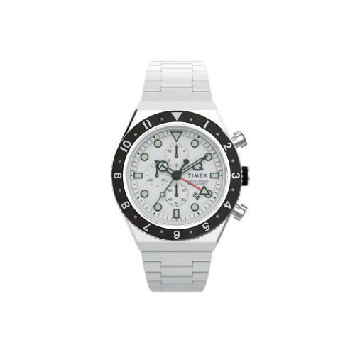 

TIMEX Men s Timex Q GMT Chronograph Watch TW2V69900 White