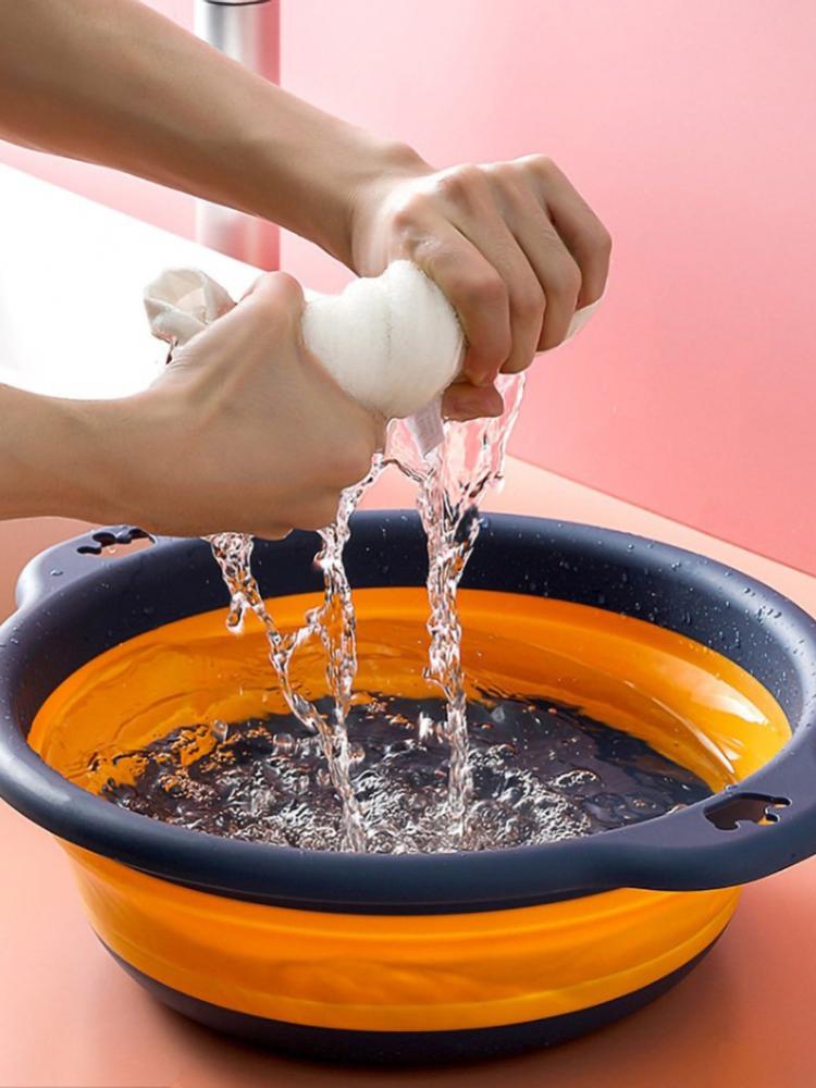 Portable Foldable Wash Basin Made Of Environmentally Friendly Materials Safe And Durable