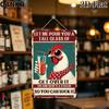 Durable Chicken With Drink And Straw Iron Painting Retro Metal Tin Painting for Patio Farmhouse Garden Wall Decor Plaques