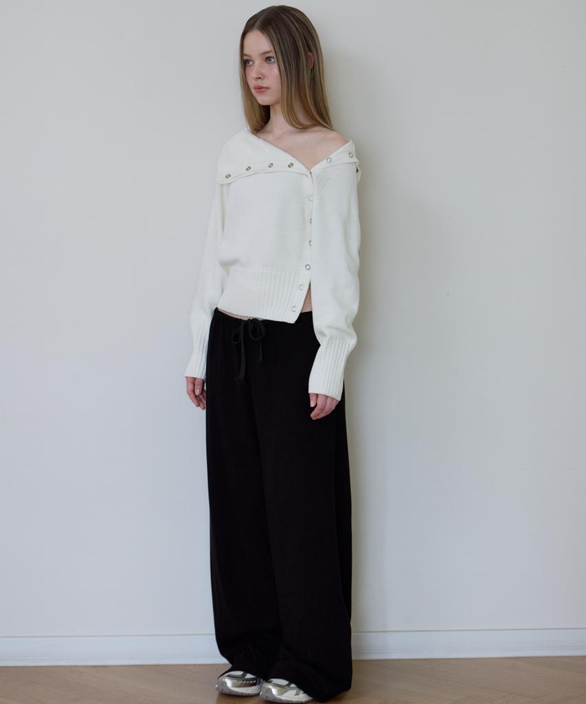 Rosefranz Fold Off Shoulder Knit [Ivory]