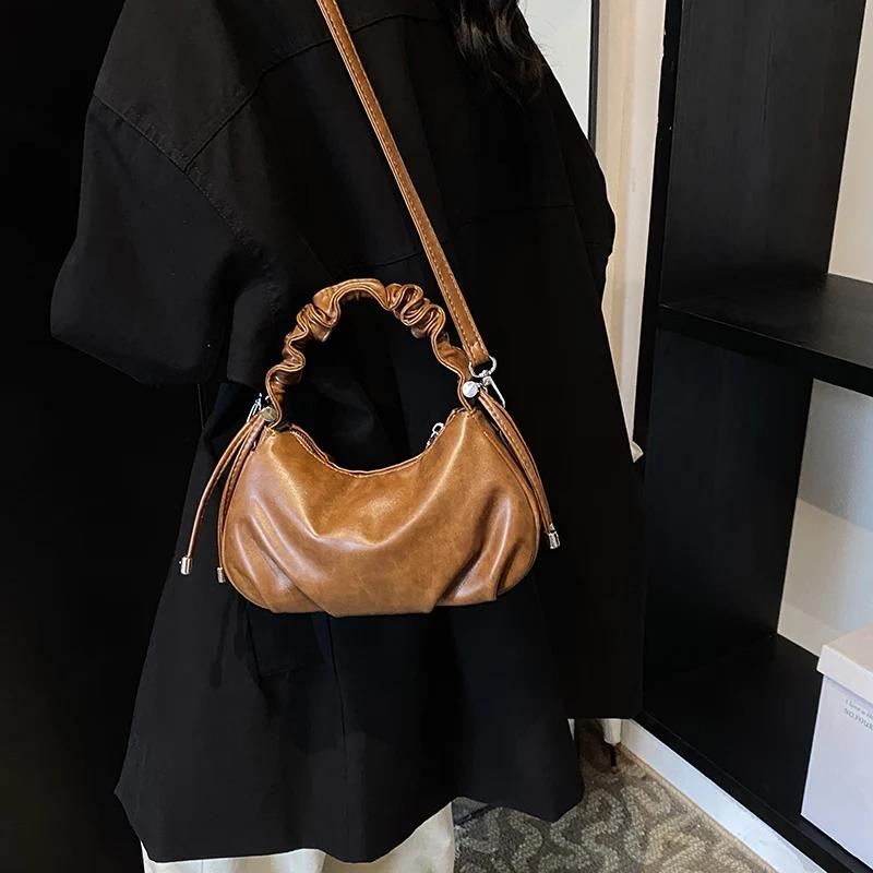 Sac bandoulière rétro niche haut de gamme automne et hiver pour femmes sac aisselle élégant et polyvalent