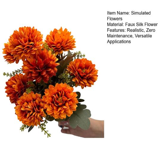 Chrysanthemum Bunch Faux Flowers with Bendable Stems Realistic Fake Flowers