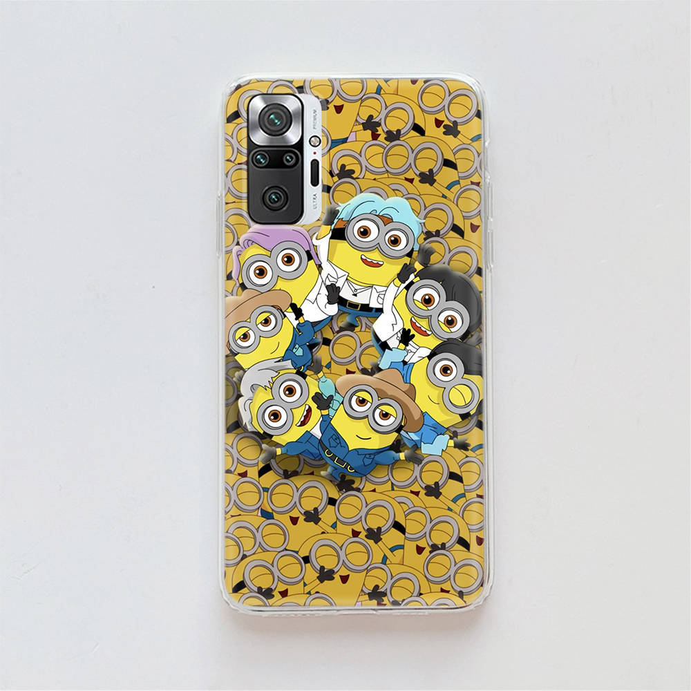Transparent Case for Samsung A04 A14 A23 A34 A54 M23 M33 M52 M53 Realme Narzo 50 50I 50a Prime C35 C55 C30S 10 9 Pro M-76 Lovely Minions