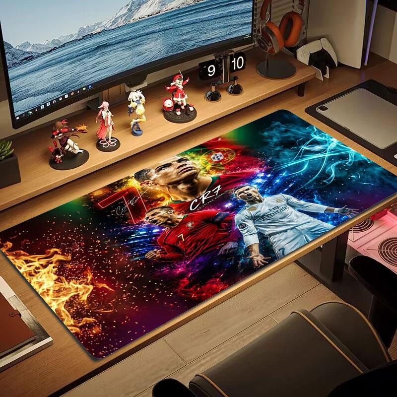 CR7 Large Size Mouse Pad Large Gaming Table Cushion Non-slip Laptop Tablet Big Mousepad XXL Mat Mini PC Playmat With Lock Edge