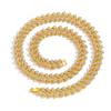 BES Fashion Hip Hop Regular Geometric Cuban Chain Necklace Iced Crystal Gold Plated Alloy Chain for Anniversary
