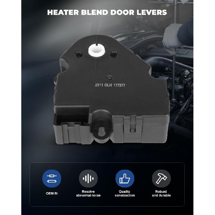 LUJUNTEC A/C HAVC Heater Blend Door Actuator with Recirculation Control | Direct Fit for 2010-2012 Ford Fusion, 2011-2012 Lincoln MKZ & 2010-2011