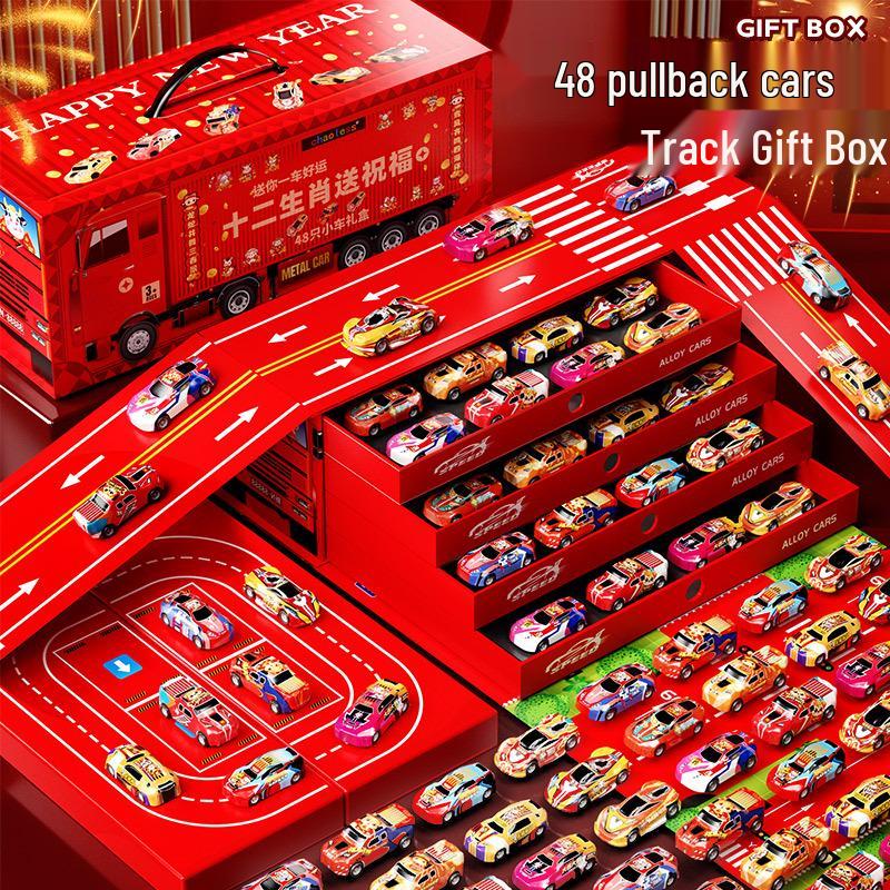 

48-Piece Pull-Back Metal Cars Gift Set for Boys - 12 Zodiac Theme