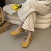 Pumps Rhinestone Round Toe Low Cut Women's Spring Autumn Korean Style French Style ElegantBalletWanwan StyleShoesFlatMary Jane Shoes