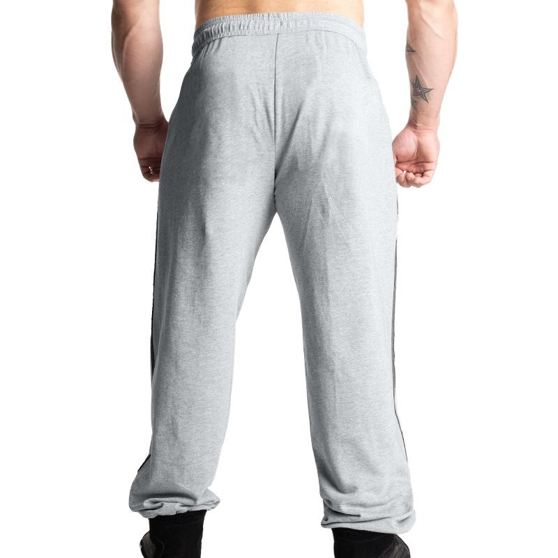 Autumn New Sports Men's Trousers Spelling Stripes Straight Large Size Drawstring Men's Casual Trousers