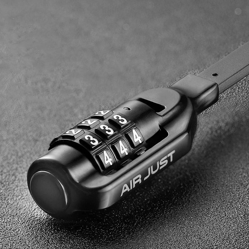 Bicycle Lock MTB Road Bike Safety Durable Password Anti-Theft Helmet Lock With 2 Keys Cycling Accessories