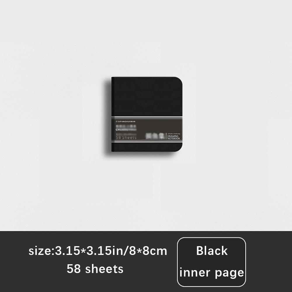 

58 sheets Black cardboard thick acrylic marker special drawing book, travel decompression black drawing book