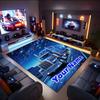 1PC Custom Name Space Truck Journey Theme Floor Mat Ideal for Living Room, Game Rooms, Office, Bedroom,Floor Mat Playful Design