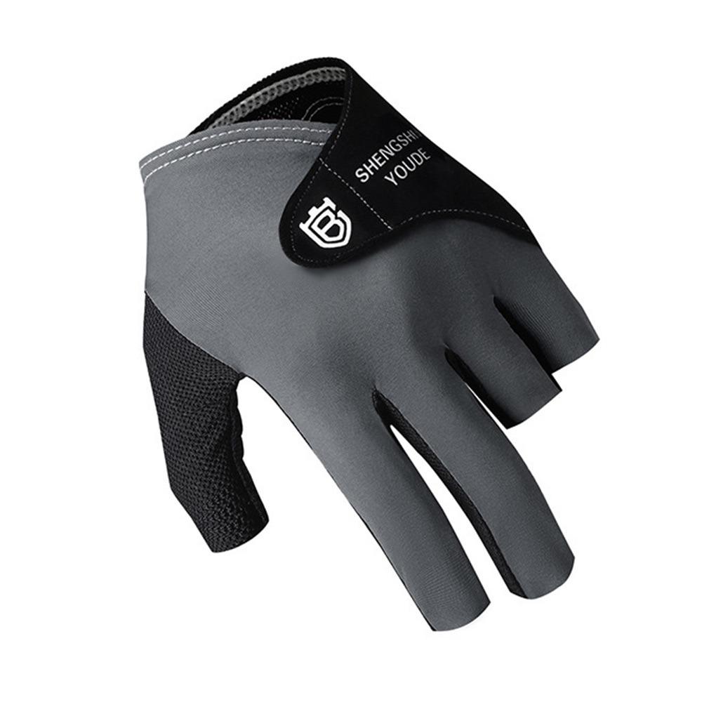 Left Hand Billiards Glove Non Slip Billiard Training Gloves Half Fingers Glove  Fitness Accessories