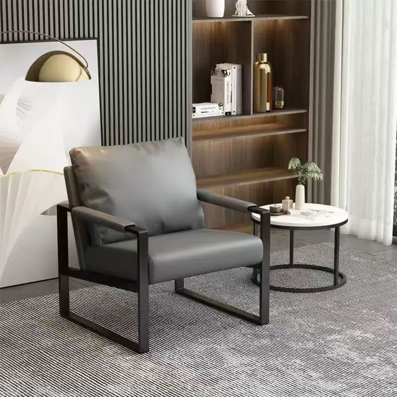 Nordic Single Sofa Chair Italian Light Luxury Small House Living Room Leisure Business Negotiation Reception Lazy Sofa Chair