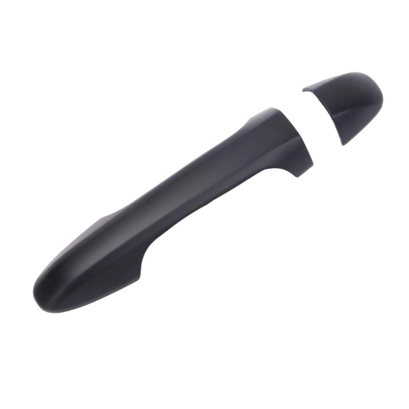 Exterior Door Handle Covers, Black Plastic Trim Set with Attached Adhesive Strips and Separate Sections for Different Handle Positions