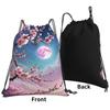 Sakura Cherry Blossom Japanese Flowers Backpacks Fashion Drawstring Bundle Pocket Storage Bag Book Bags for Travel Students