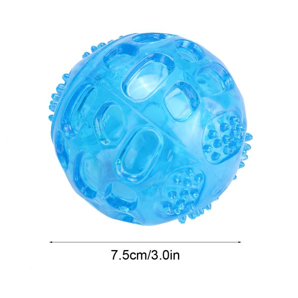3Pcs Bite Tough Dog Chew Ball Multi Color Elastic Pet Ball Pet Teething Toy  Indoor Play