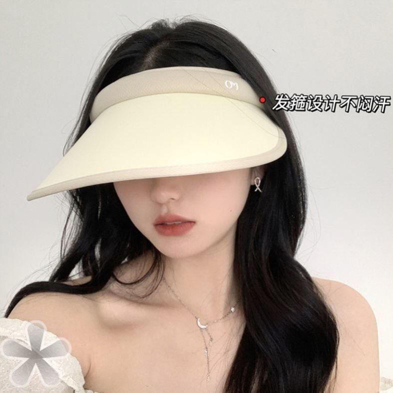 Empty top sun hat women's summer sun protection hat face cover UV protection sports running cycling anti-blowing trend