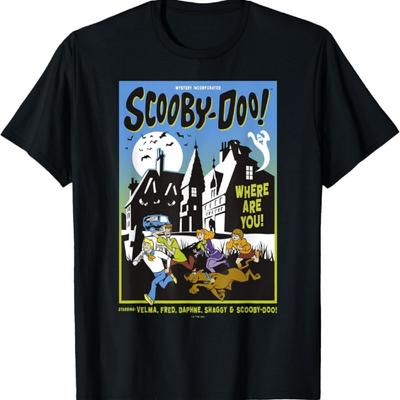 Scooby-Doo Where Are You! Group Color Poster T-Shirt