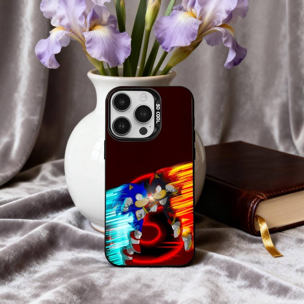 S-Sonic-C The H-Hedgehog-G Game  Phone Case For iPhone17,16,15,14,13,12,11 Plus,Pro Max Candy Silver Plated Inside Cover