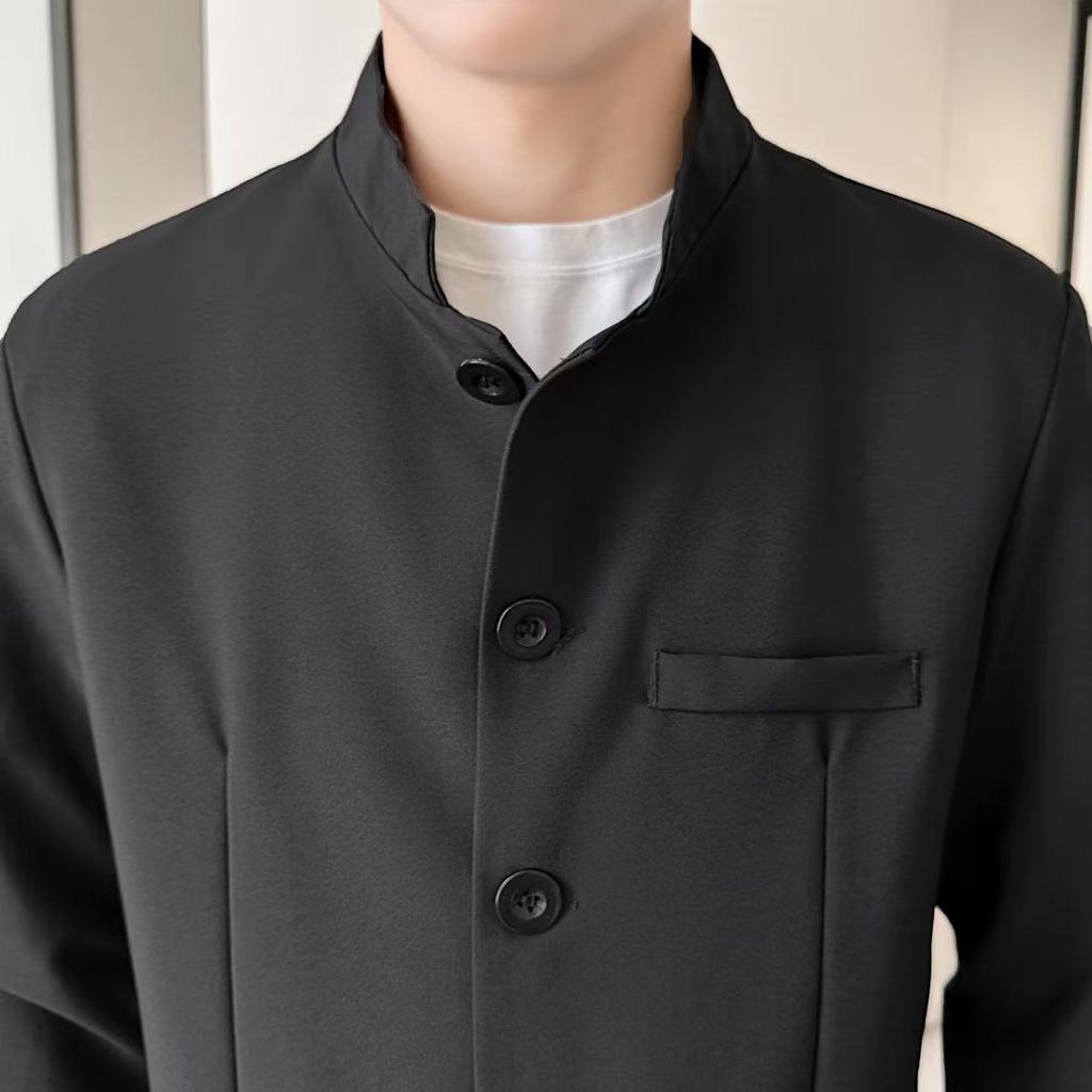 Chinese Style Stand Collar Suit Casual Suit For Men Tunic Suit Complete Set