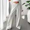 Women's Loose Casual Trousers, Comfortable Home Pants, Solid Color Casual Wide-leg Sports Pants 822