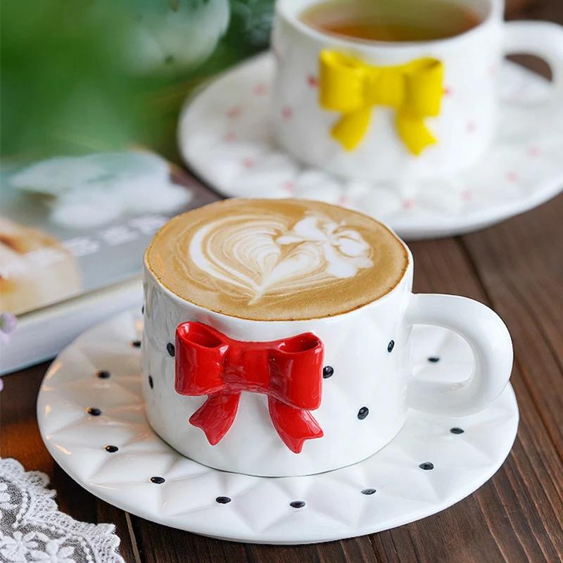 Süße Exquisite Keramik-Kaffeetassen Lässige Büro Nachmittagstee Kaffeetasse Zuhause Frühstück Milchbecher Paarbecher