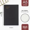 Morandi Coil Notebook with Frosted PP Cover and Horizontal Line Grid for Students