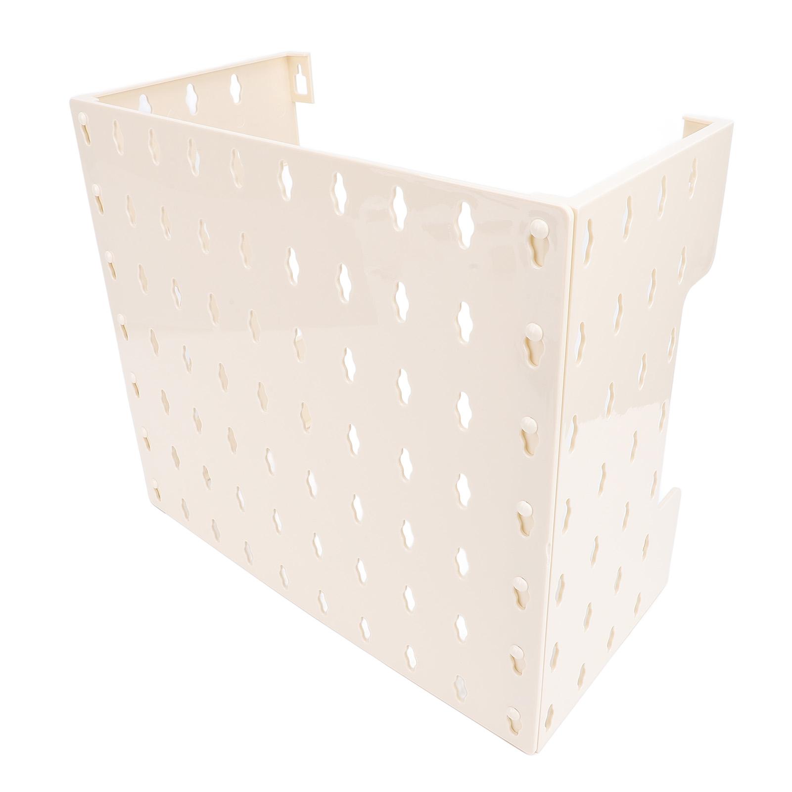 

Pegboard Wall Mounted Display Multi Function Storage Rack Gas Water Hter Pipe Cover with Adhesive Pads