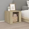 Day and Night - Day and Night Nightstand Sonoma Oak Plywood 41x40x36 Cm