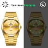 Analog Watch with Stainless Steel 3ATM Water Quartz and Colors Perfect for or As a Gift for Him Men's Case, Resistance, Calendar, Movement,