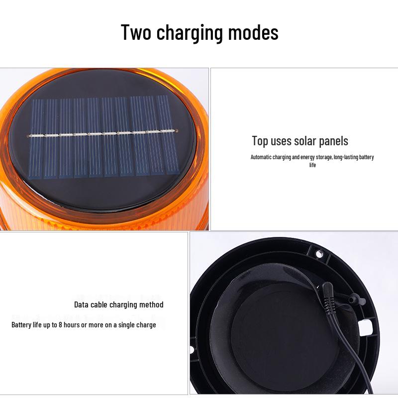 Solar Flashing Safety Light for Traffic, Construction, & Emergency Barriers