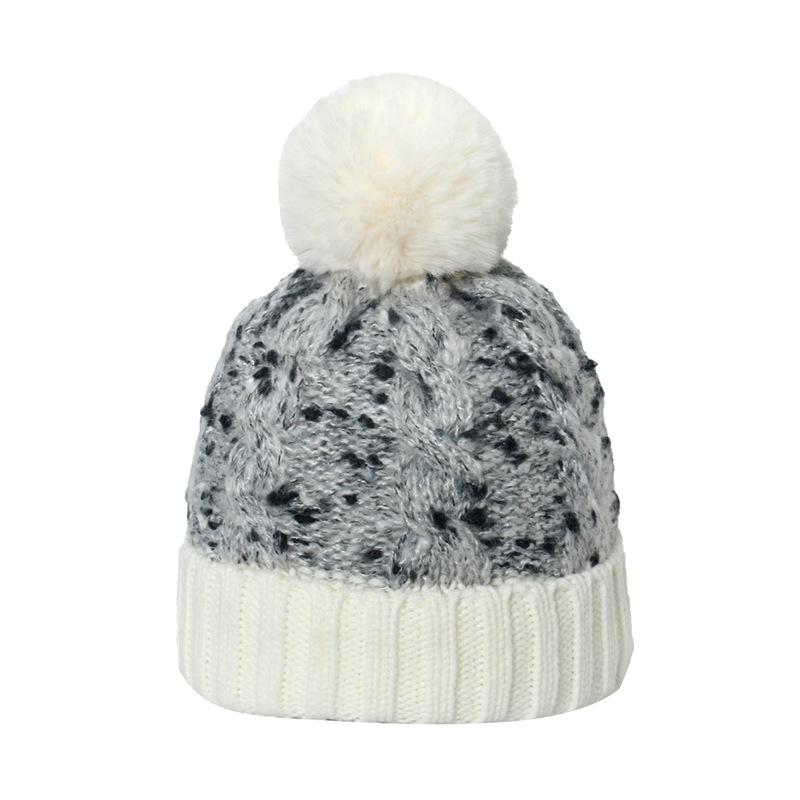2025 Autumn and Winter New Mohair Blended Knitted Hat Women's Outdoor Braid Splicing Fleece Thickened Knitted Hat Men and Women