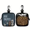 Cartoon Dog Treat Bag With Hook Portable Dogs Cats Snack Storage Bag for Outdoor Walking Travel Puppy Training Treat   Container