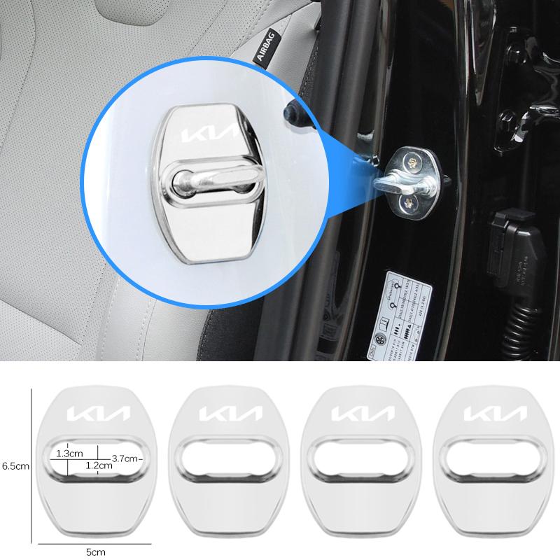 AAOB1 Car Door Buckle Protective Cover Titanium Alloy Protection Cap For KIA K5 K9 Sorento Ceed Sportage Carnival Stinger Forte Niro