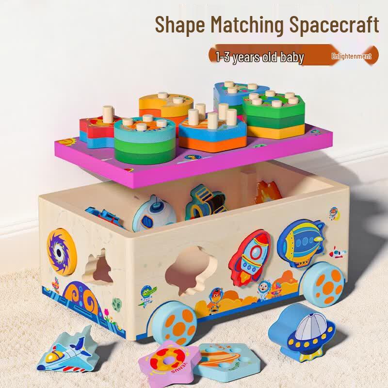 Muwazi Space Exploration Wooden Puzzle Car