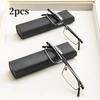 2Pcs Ultralight TR90 Reading Glasses Anti-blue Light Sport Presbyopia Eyeglasses Women Men Far Sight Eyewaer with Case