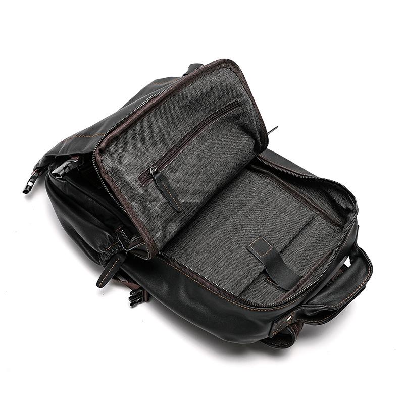 Top Layer Cowhide Bag Backpack Large Capacity Genuine Leather Computer Backpack Unisex Bag Casual Backpack