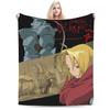 Fullmetal Alchemist Anime Edward Blanket Velvet Decoration  Breathable Thin Throw Blankets for Bedding Travel Rug Piece