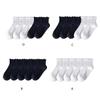 5 Pairs Japanese Style Women Student Crew Socks Solid Color Casual Fashion Frilly Ruffle Trim Short Tube Ankle Socks