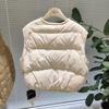 Down Cotton Jacket and Vest Women's New Bread Jacket Fashionable Small Versatile Vest Warm Vest Horse Clip